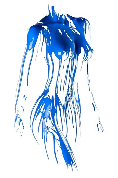 Photograph Kristian Liebrand Lady Blue With Real Paint On Her on One Eyeland